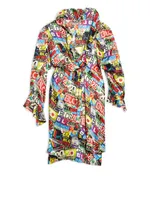 Silk Twisted Mini Dress News Print
