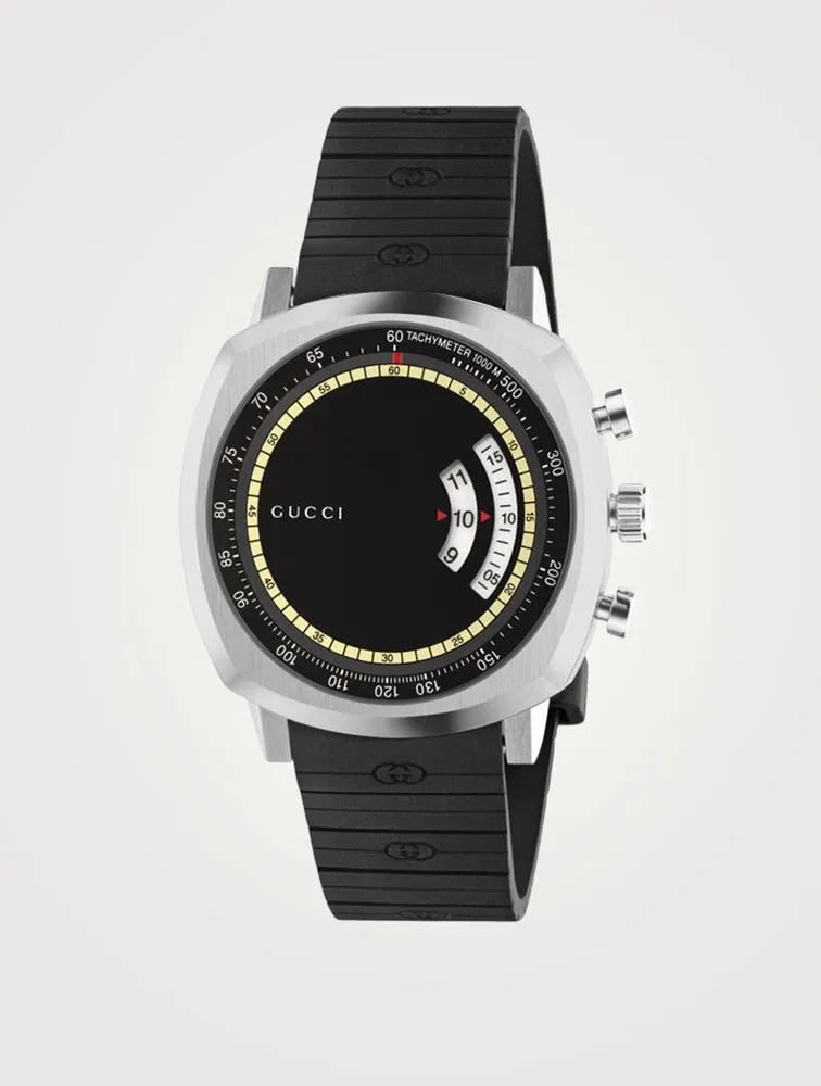 Grip Steel Rubber Strap Watch