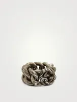 Silver Ring With Interlocking G