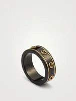 Icon Ring With 18K Gold Interlocking G