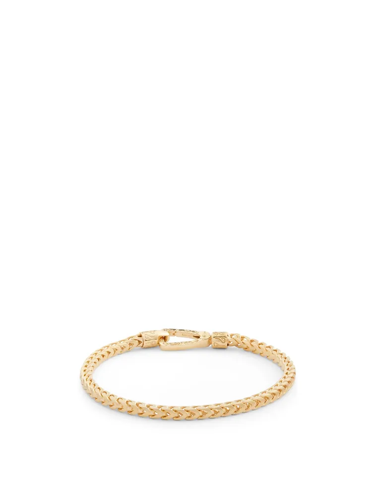Ulysses 18K Yellow Gold Polished And Matte Plated Bracelet