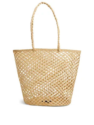 Large Cristi Woven Straw Tote Bag