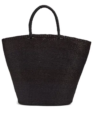 Large Crete Woven Straw Tote Bag