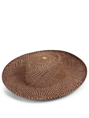 Komo Chevron-Woven Straw Sun Hat
