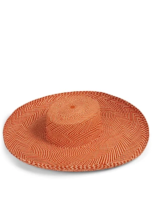 Palermo Chevron-Woven Straw Sun Hat