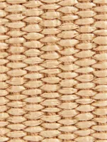 Bobby 18 Leather And Raffia Top Handle Bag