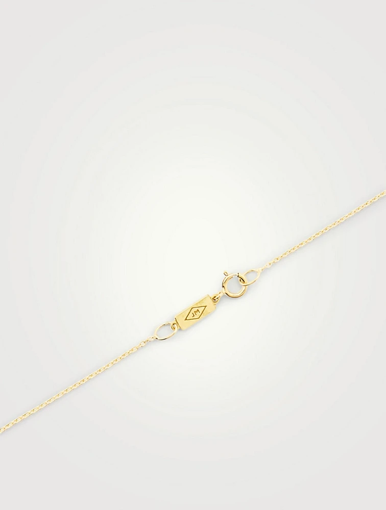 18K Gold Marquise Dangle Necklace With Diamonds and Turquoise
