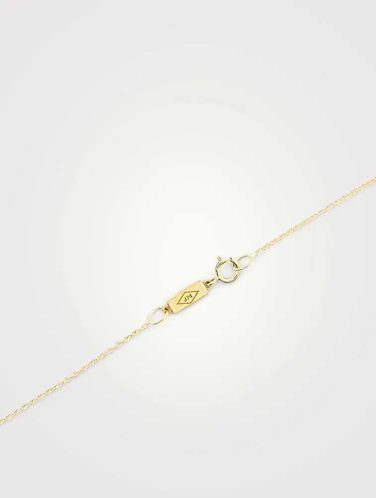 18K Gold Hammered Heart Necklace