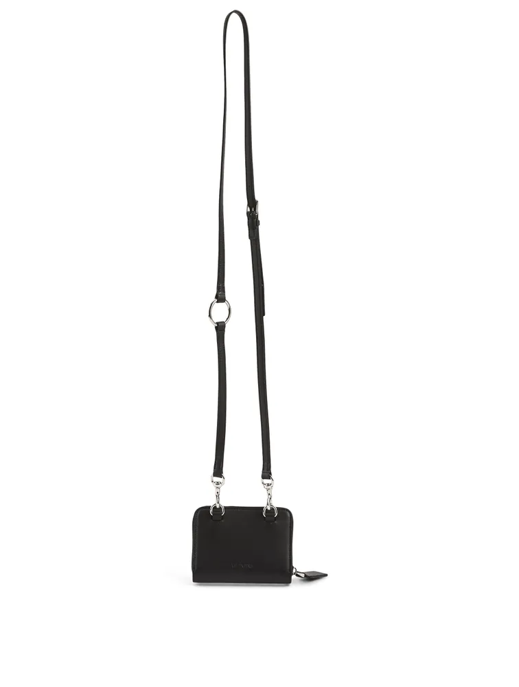 VLTN Leather Neck Wallet