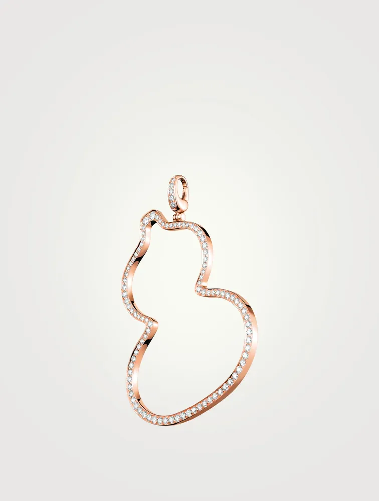 Wulu 18K Rose Gold Pendant With Diamonds