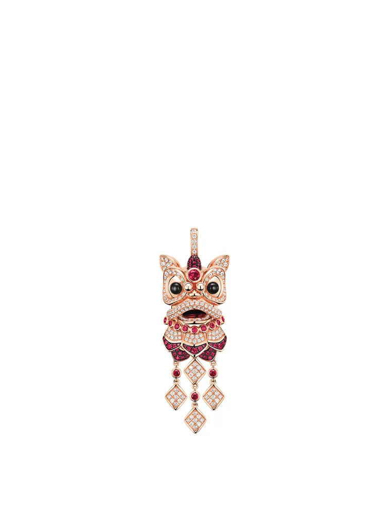 Xi Xi 18K Rose Gold Pendant With Diamonds