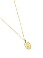 Conch Shell  10K Gold Diamond Pendant Necklace