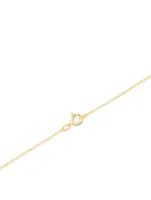 Conch Shell  10K Gold Diamond Pendant Necklace