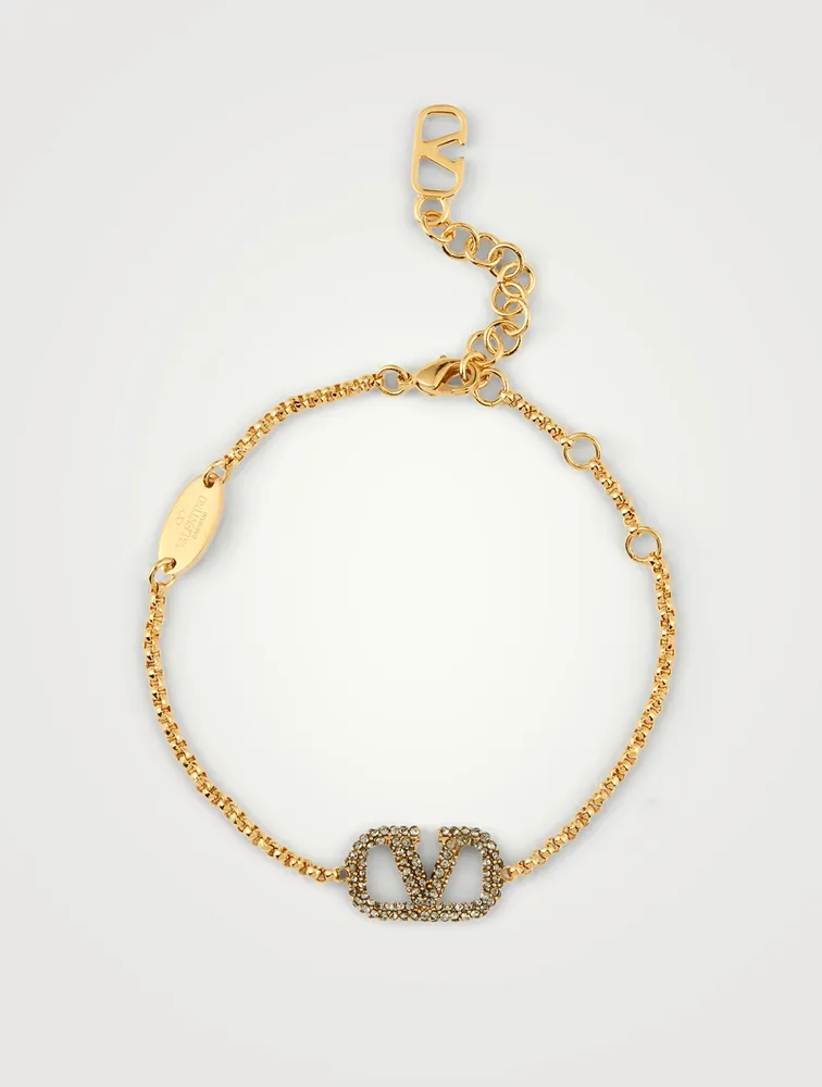 VLOGO Chain Bracelet With Crystals