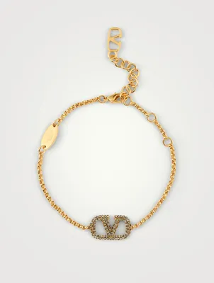 VLOGO Chain Bracelet With Crystals