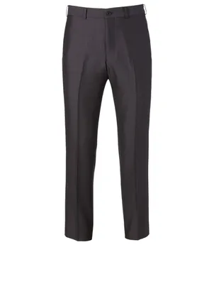 Wool Straight-Cut Pants