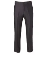 Wool Straight-Cut Pants