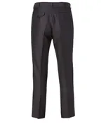Wool Straight-Cut Pants