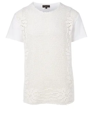 Cotton Crochet T-Shirt