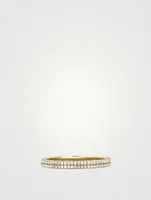 14K Gold Double Eternity Band With Diamonds