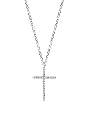 14K Gold Cross Necklace With Diamonds