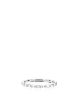 14K White Gold Eternity Ring With Diamonds