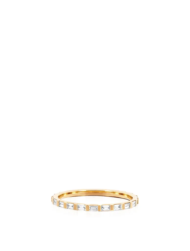 14K Gold Eternity Ring With Diamonds