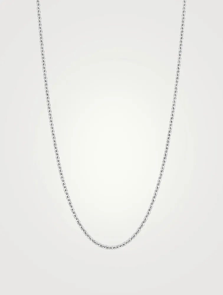 24-Inch 18K White Gold Chain Necklace