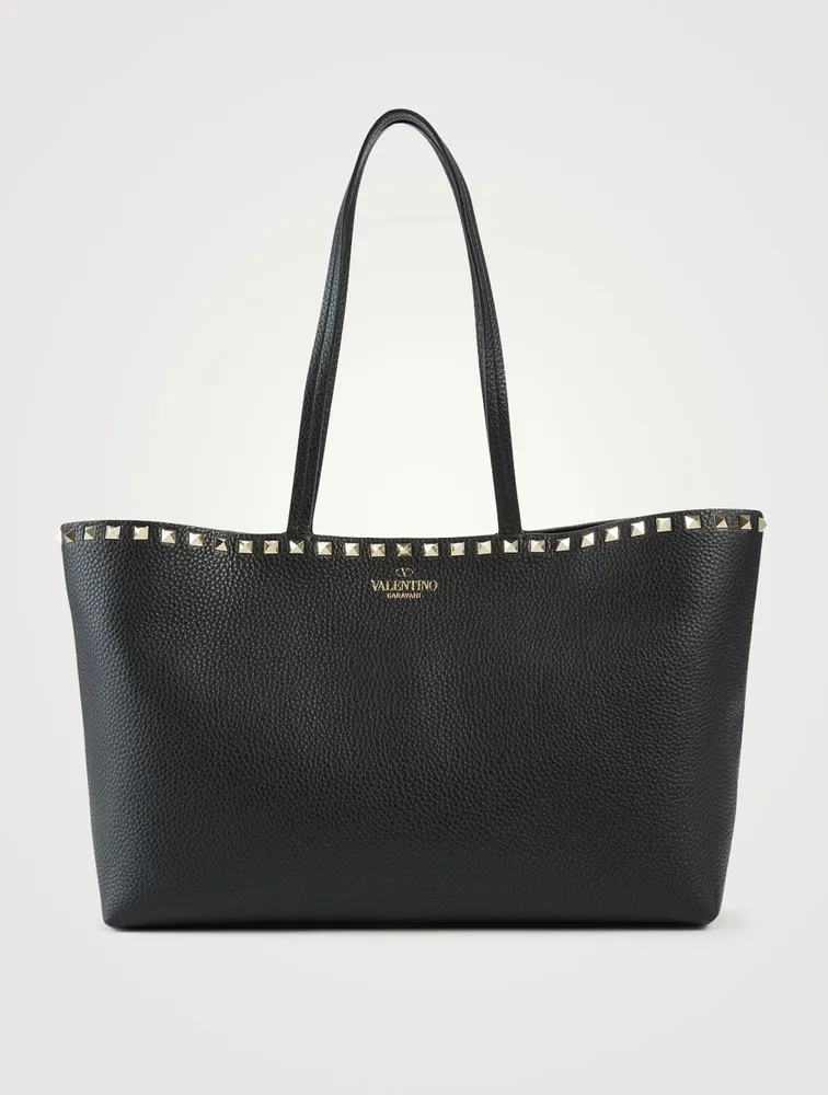 Small Rockstud Leather Tote Bag
