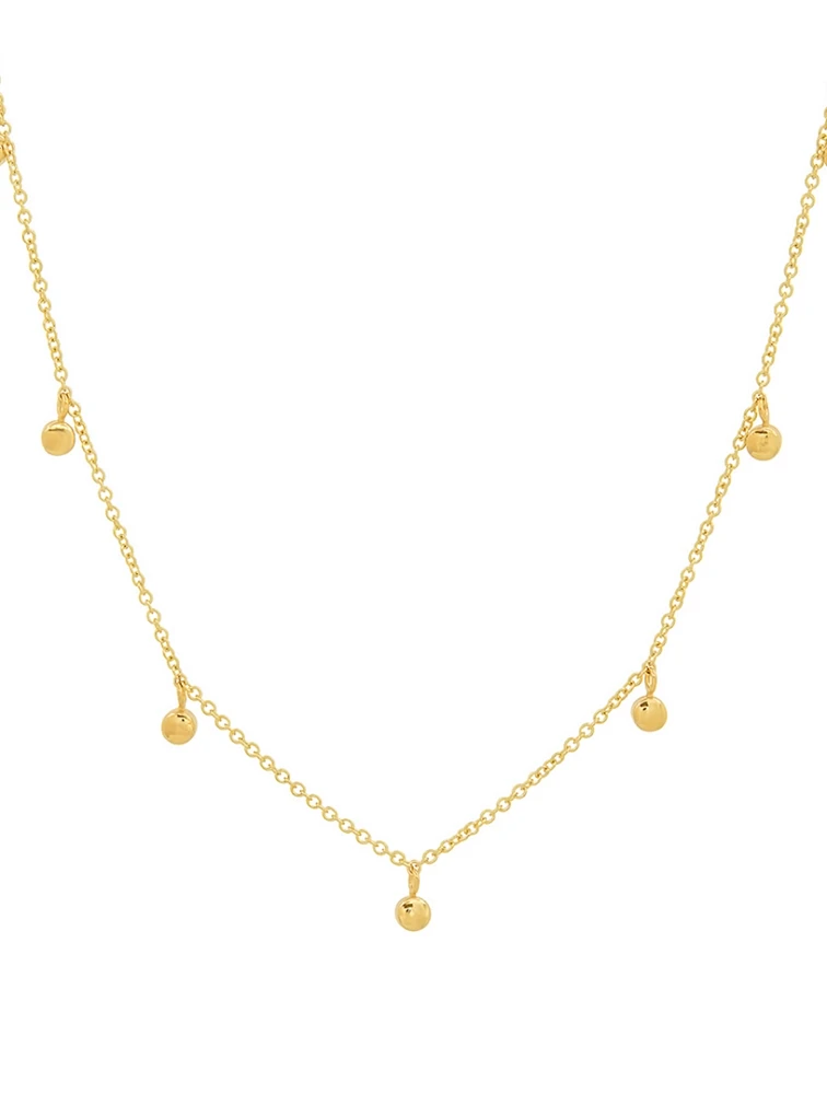 Mini 18K Gold Bezel Necklace