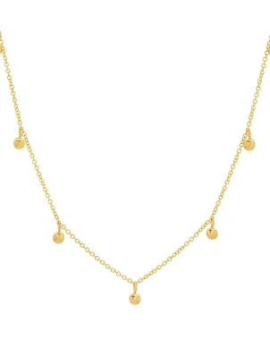 Mini 18K Gold Bezel Necklace