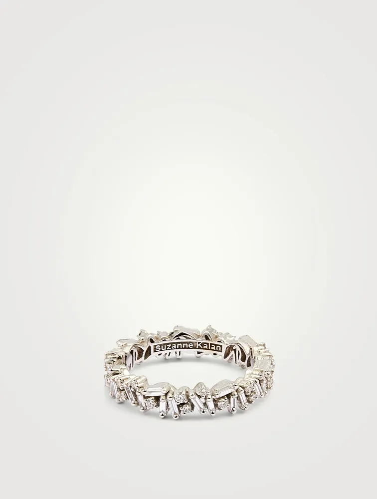 Fireworks 18K White Gold Icon Eternity Band With Diamonds