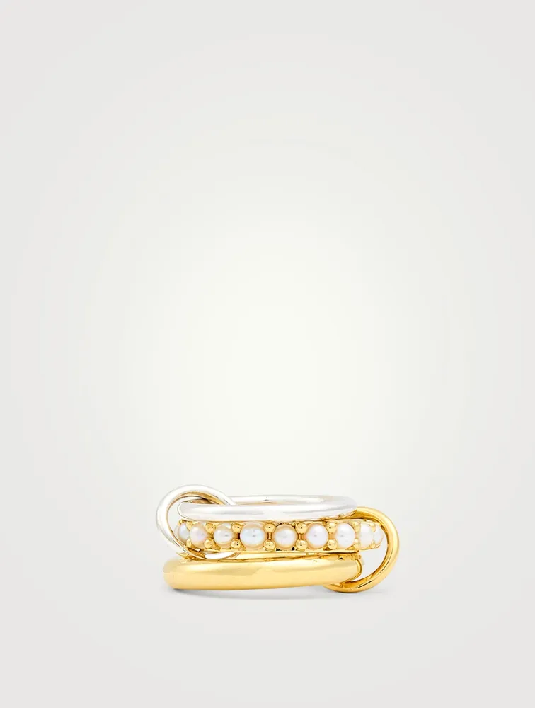 Akoya 18K Gold And Silver Pearl Ring