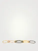 Leo Sterling Silver And 18K Gold Stacked Ring With Diamonds