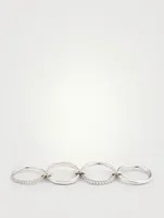 Polaris 18K White Gold Stacked Ring With Diamonds