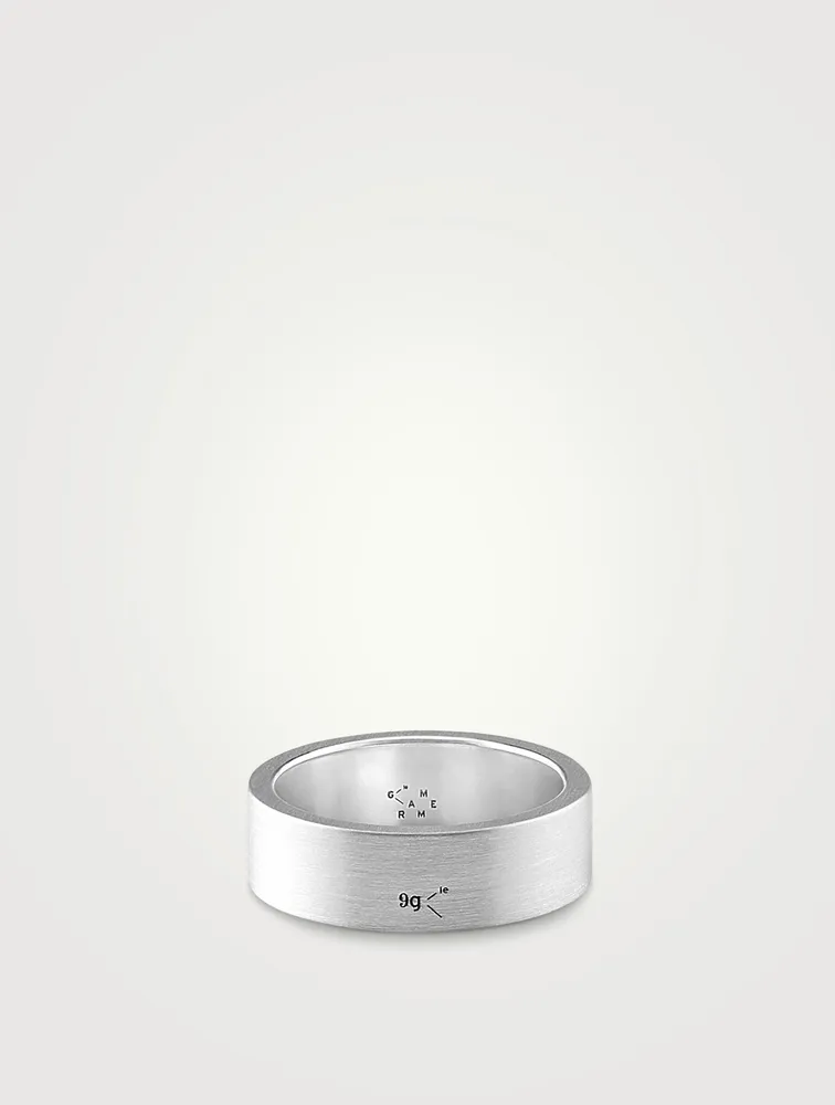 9g Brushed Sterling Silver Ribbon Ring