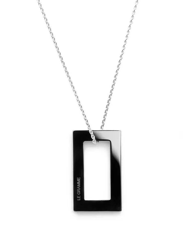 2.1g Brushed And Polished Ceramic Necklace