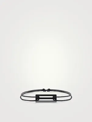 1.7g Brushed And Polished Sterling Silver Cord Bracelet