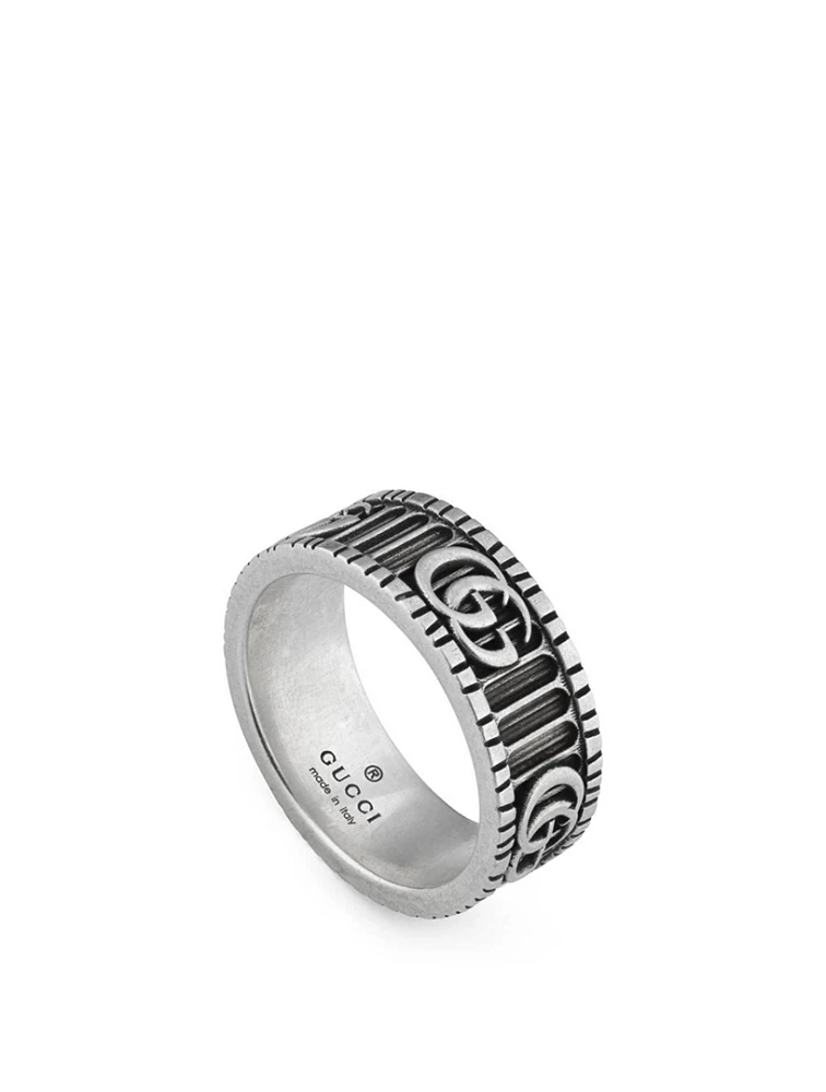 Double G Sterling Silver Ring