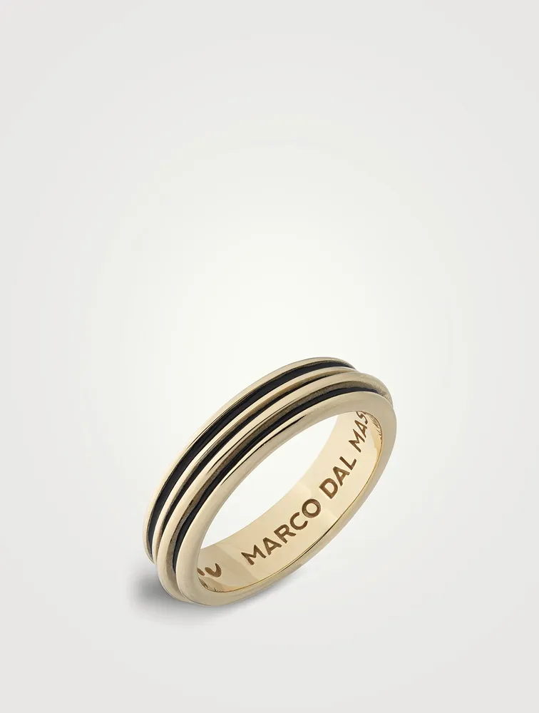 Acies 18K Goldplated Polished Ring