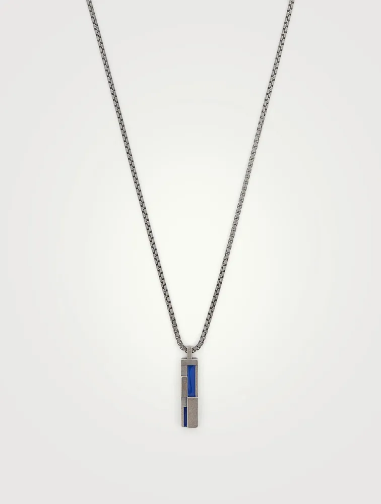 De Stijl Silver Pendant Necklace