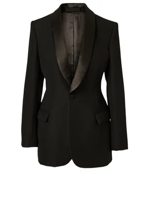 Wool Tuxedo Blazer