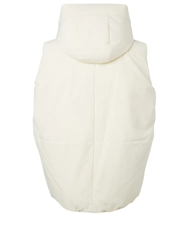 Down Vest With Hood