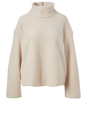 Wool Silk And Cashmere High-Neck Sweater