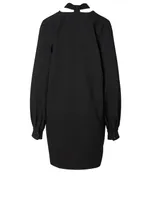 V-Neck Dress With Neck Tie