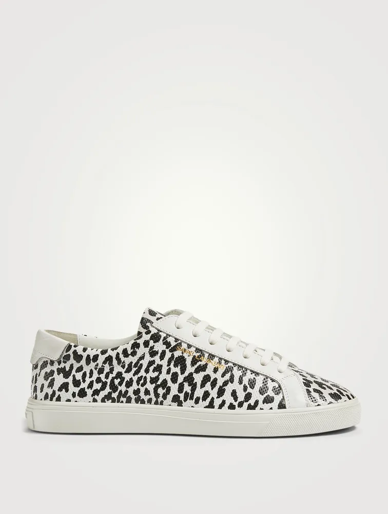 Andy Perforated Leather Sneakers Babycat Print