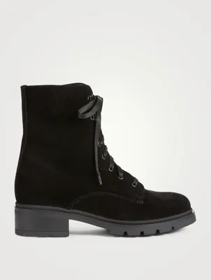 Sabel Suede Lace-Up Ankle Boots