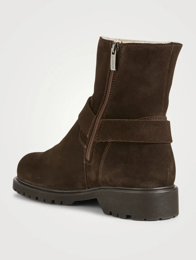 Holden Suede And Shearling Ankle Boots