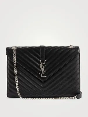 Large Envelope YSL Monogram Leather Bag