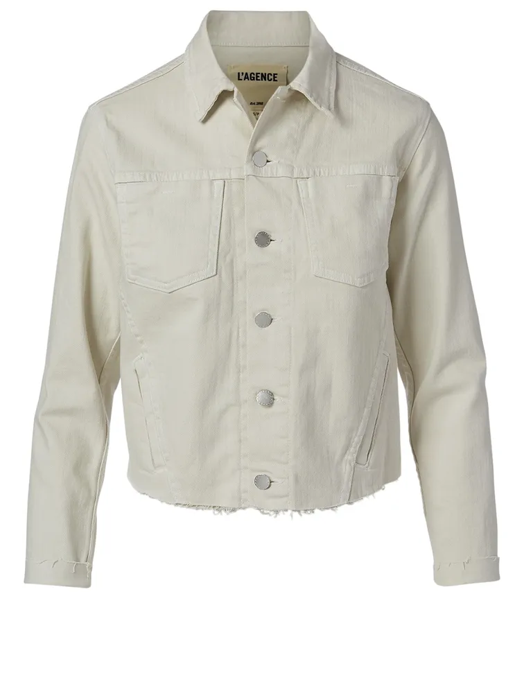 Janelle Denim Jacket With Raw Hem